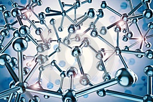 Blue metal molecule structure