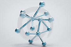 Blue metal molecule structure
