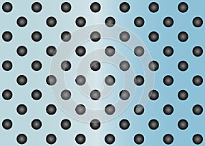 Blue metal stainless steel aluminum perforated pattern texture mesh background