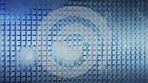 Blue metallic cubes abstract 3D rendering