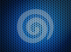 Blue metallic grid or grille background photo