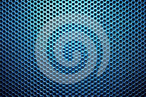 Blue Metallic Grid or Grille Background