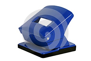 blue metallic hole puncher