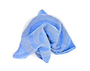 Blue microfiber cloth.