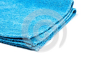 Blue microfiber duster closeup