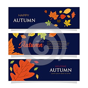 Blue mid autumn banner templates