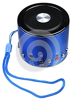 Blue mini portable speaker