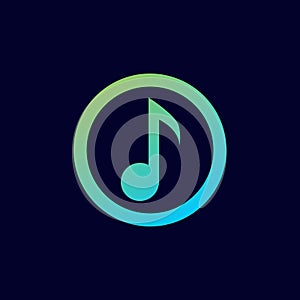 blue minimalistic music logo.