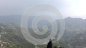 Blue mist on the himalayan mountains at Tara devi Shimla Himachal Pradesh