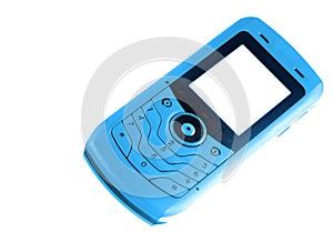 Modrý mobilní telefon 