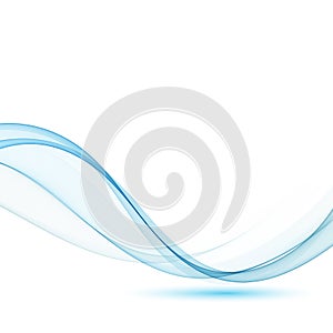 Blue modern abstract lines swoosh certificate - speed smooth wave border background. Vector illustration