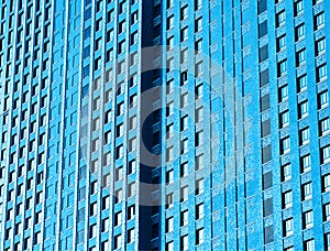 Blue modern high-rise skyscraper architecture background