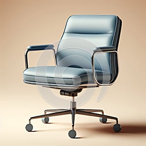 Blue modern office chair, in office environment