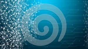 Blue modern sci-fi raster background