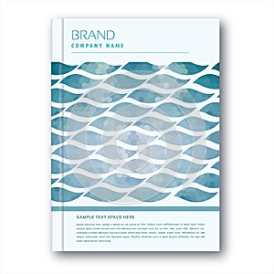 Blue moire book cover design photo