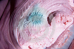 blue mold on pink taramasalata in pack,violation of food storage norms,toxic