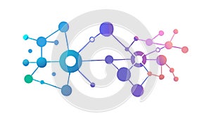 Blue Molecule Atom Science Vector Graphic, vector design Generative AI