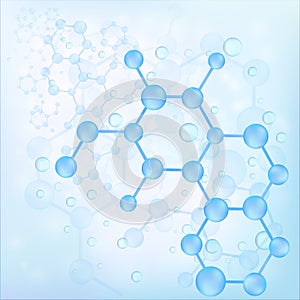 Blue molecule bond background (vector)