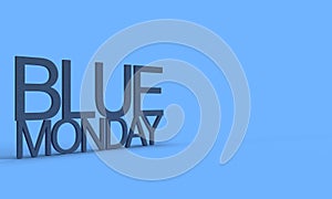 blue monday font text calligraphy background wallpaper copy space symbol depression unhappy employee joyless problem distraught photo