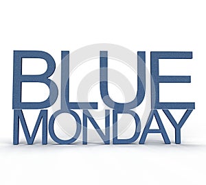 blue monday font text calligraphy background wallpaper copy space symbol depression unhappy employee joyless problem distraught photo