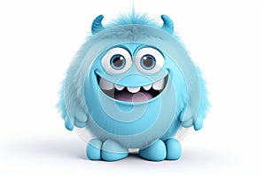 Blue Monster Character in 3D Animation