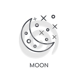 Blue Moon linear icon. Modern outline Blue Moon logo concept on