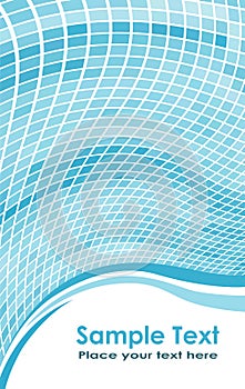Blue mosaic wave background