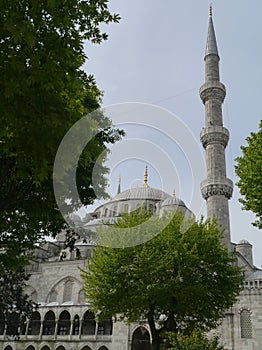 The Blue mosk or Mosque with its minarets and domes in Istanbul