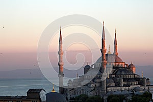 Blue Mosque at dusk