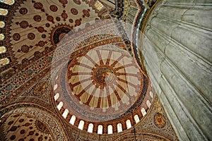 Blue mosque interior in Istanbul