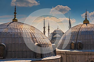 Blue mosque at Istanbul, Turkey. The biggest mosque in Istanbul of Sultan Ahmed