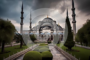 The Blue Mosque - Istanbul, Turkey (Generative AI)