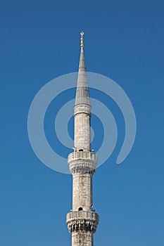 Blue mosque minaret, Istanbul, Turkey