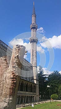 Blue Mosque, minaret Sultanahmet Camii , Istanbul, Turkey