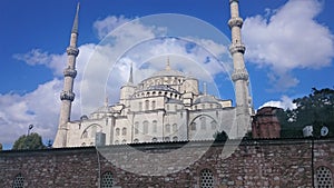 Blue Mosque, minaret Sultanahmet Camii , Istanbul, Turkey