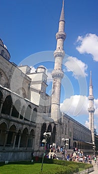 Blue Mosque, minaret Sultanahmet Camii , Istanbul, Turkey