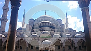 Blue Mosque, minaret Sultanahmet Camii , Istanbul, Turkey