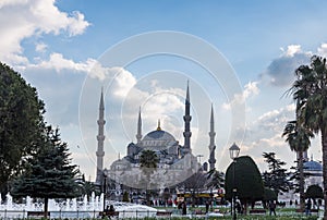 Blue Mosque or Sultan Ahmed Mosque Turkish: Sultan Ahmet Camii in Istanbul, Turkey