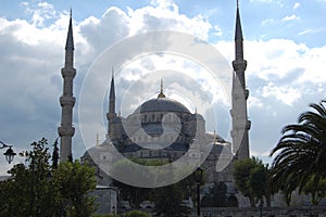 View of the Blue Mosque or Sultan Ahmed, in Istanbul Turkey photo