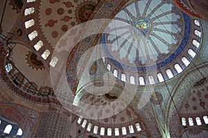 View of the Blue Mosque or Sultan Ahmed, in Istanbul Turkey photo