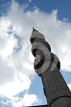 View of the Blue Mosque or Sultan Ahmed, in Istanbul Turkey photo