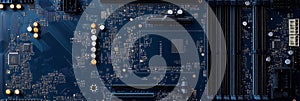 Blue Motherboard Abstract Computer Circuit Board Technology Engineering Processor Electronics PCB