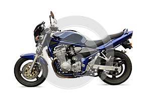 Blue motorbike photo