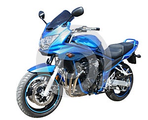 Blue motorcycle photo