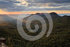 Blue Mouintains Australia with Mount Solitary scenic view