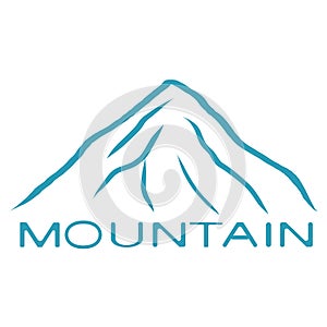 Blue mountain icon