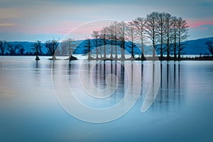 Blue Mountain Lake in Winter