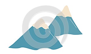 blue mountains icons isolated cartoon illustration for background