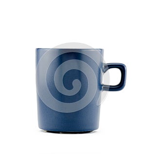blue mug isolated on white background