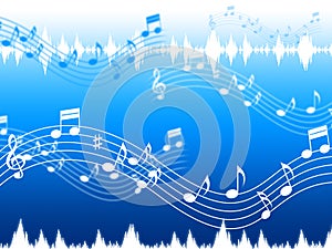 Blue Music Background Means Soul Jazz Or Blues